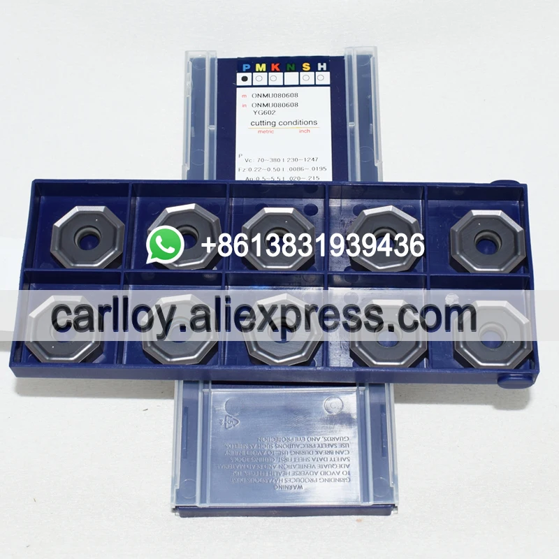 ODMT060508 YG602 / ODMW060508 YG602 / OFMT05T308 YG602/предложение 070405 YG602 / ONMU080608 YG602 карбидные вставки с ЧПУ, 10 шт./коробка