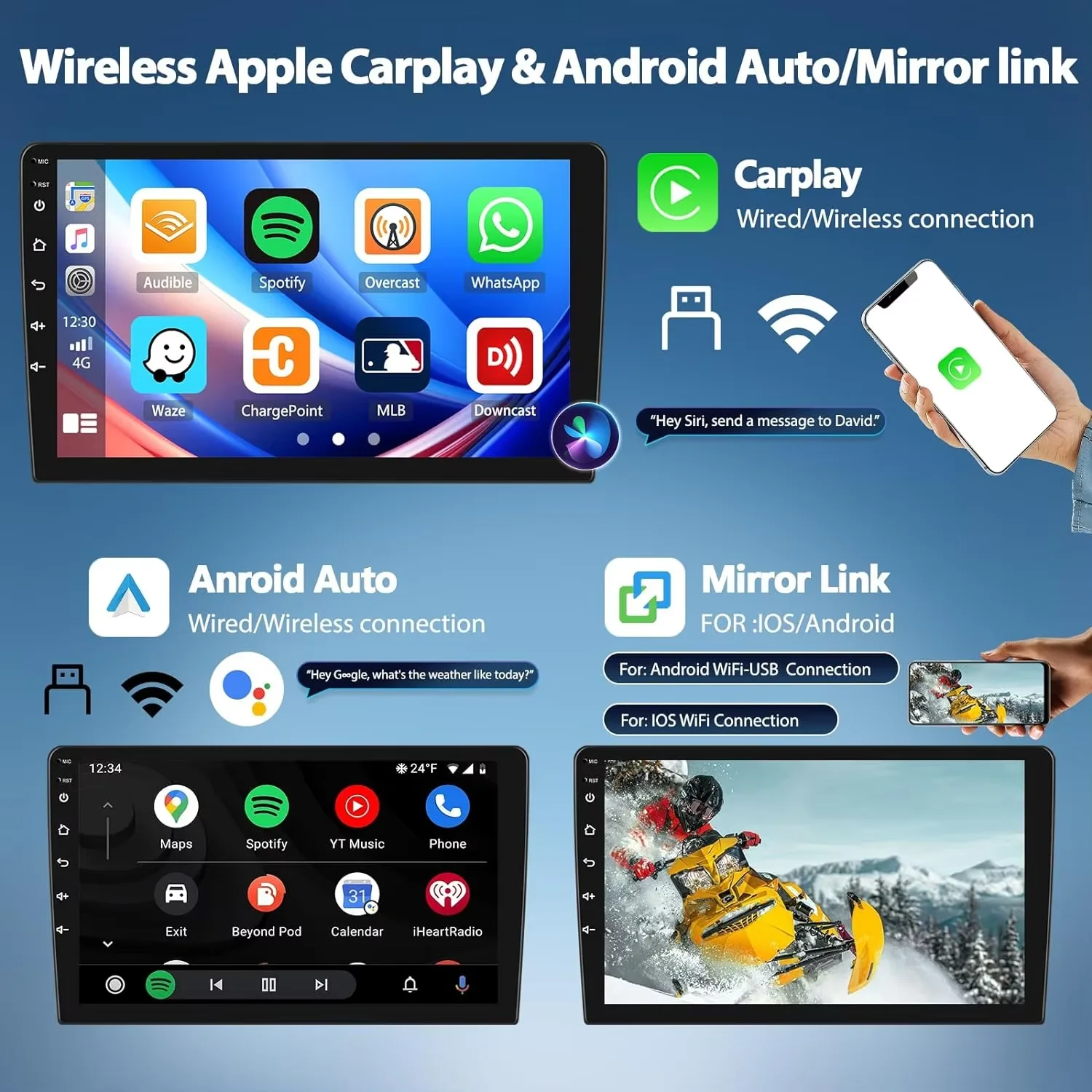 Автомобильный радиоприемник Android 15, мультимедийный плеер для Volkswagen VW Golf 4 IV Jetta MK4 Carplay GPS DSP RDS, авто стерео, беспроводной Carplay (art.: 3920d14a32bff) - 3920d14a32bff