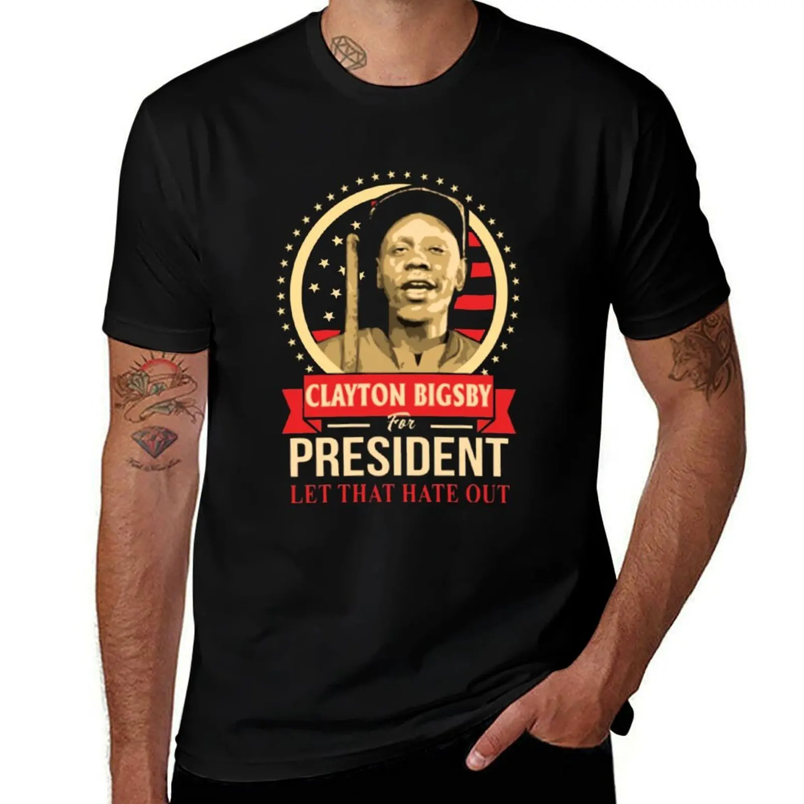 Футболка Clayton Bigsby For President, быстросохнущая летняя рубашка, таможенные футболки для мужчин, пакет