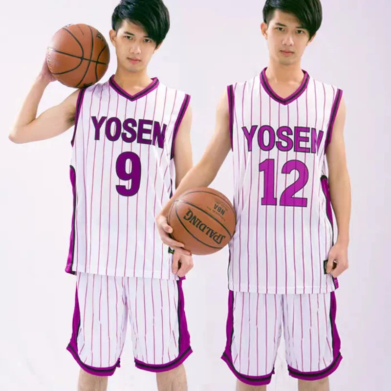 Kuroko no Basuke аниме косплей Yosen Basket школьная форма Murasakibara Atsushi комплект из джерси 9, 12, спортивная футболка, шорты, костюм (art.: 3920d1ea89a9f) - 3920d1ea89a9f