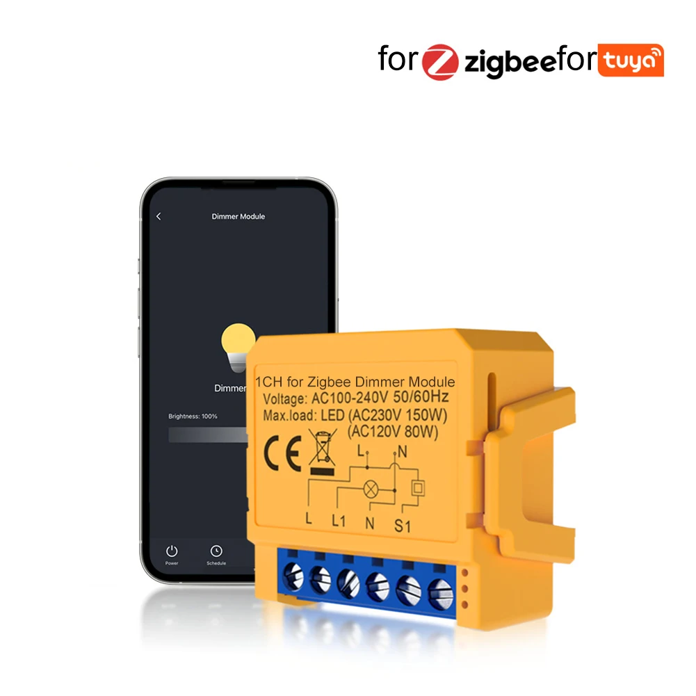 1 шт. модуль переключателя для ZigBee затемняющий переключатель 1/2 способа темного ящика интеллектуальный бесступенчатый затемняющий переключатель голосовое управление