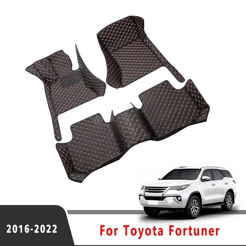 Автомобильные коврики для Toyota Fortuner 2024 2023 2022 2021 2020 2019 2018 2017 (5 мест), автомобильные аксессуары, ковер, интерьерные детали