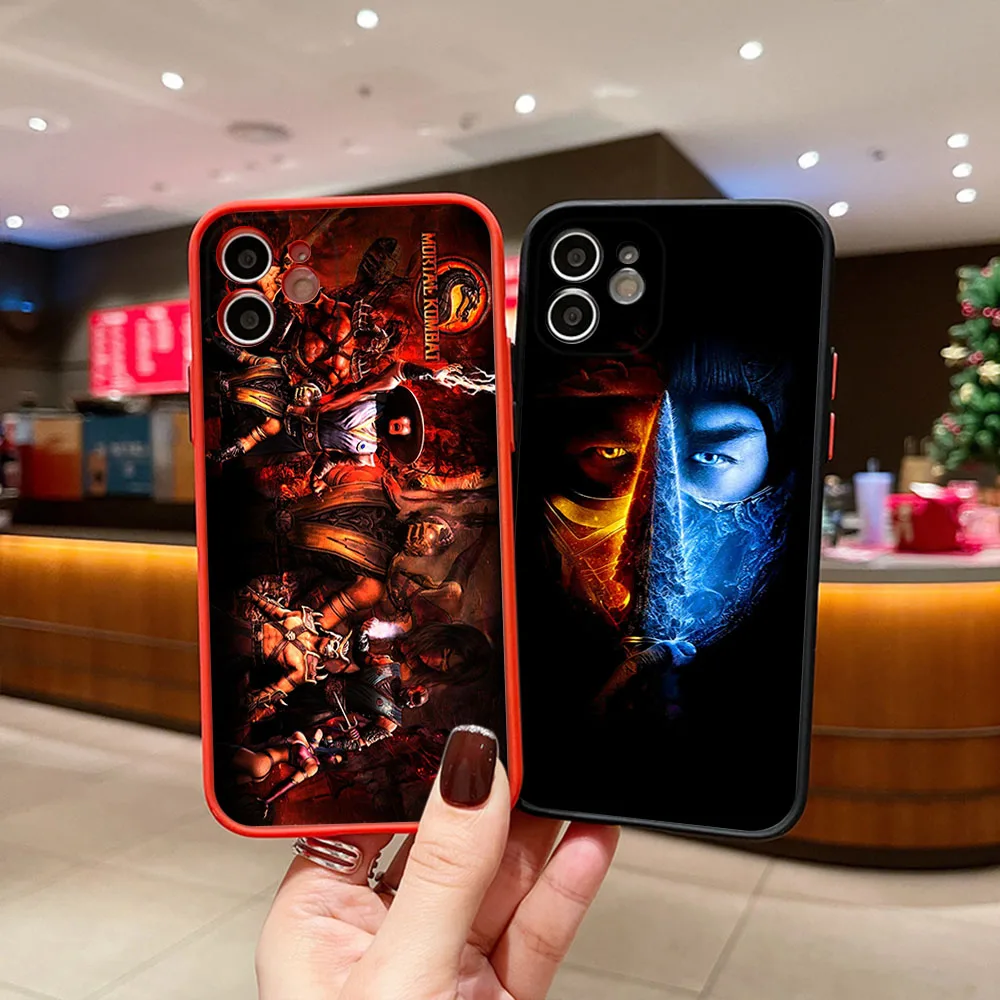 Чехол для телефона Redmi Note13 Pro/A2/A1/13c/Xiaomi Poco C51/C50/C40/M5/X4/X3/X5, матовый полупрозрачный чехол с принтом из игры Mortal Kombat