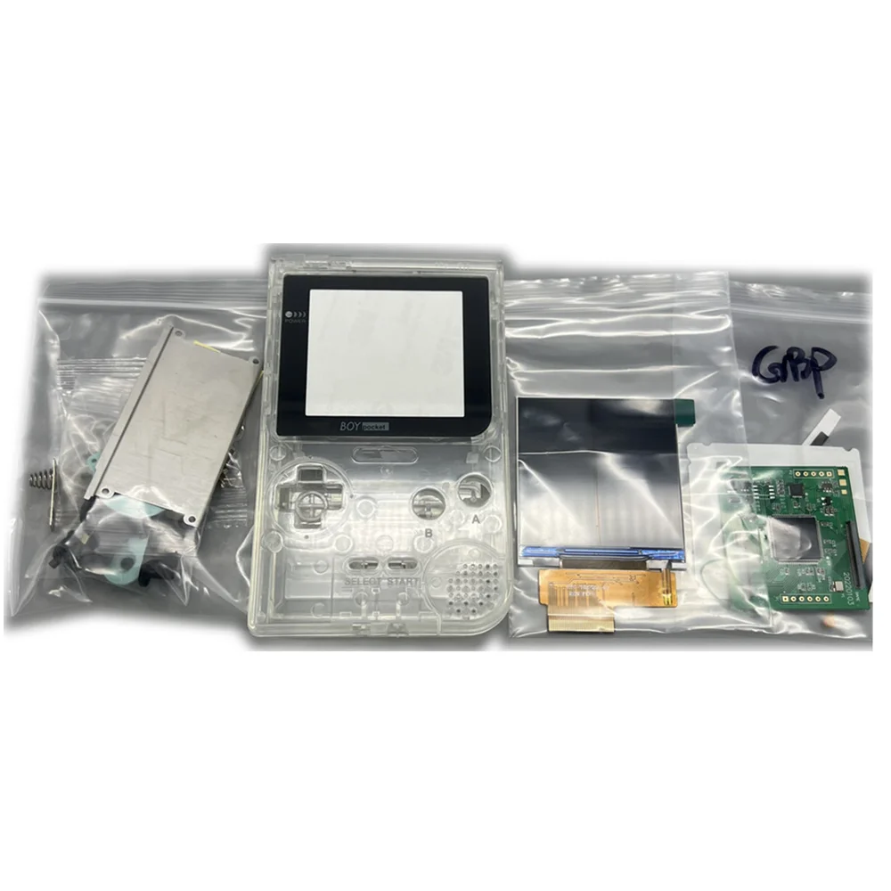Фото 2,6 дюймовый IPS ЖК-дисплей и новый корпус для Nintendo GAME BOY POCKET. Поддержка пиксельного дисплея. Не нужно резать оболочку. №2