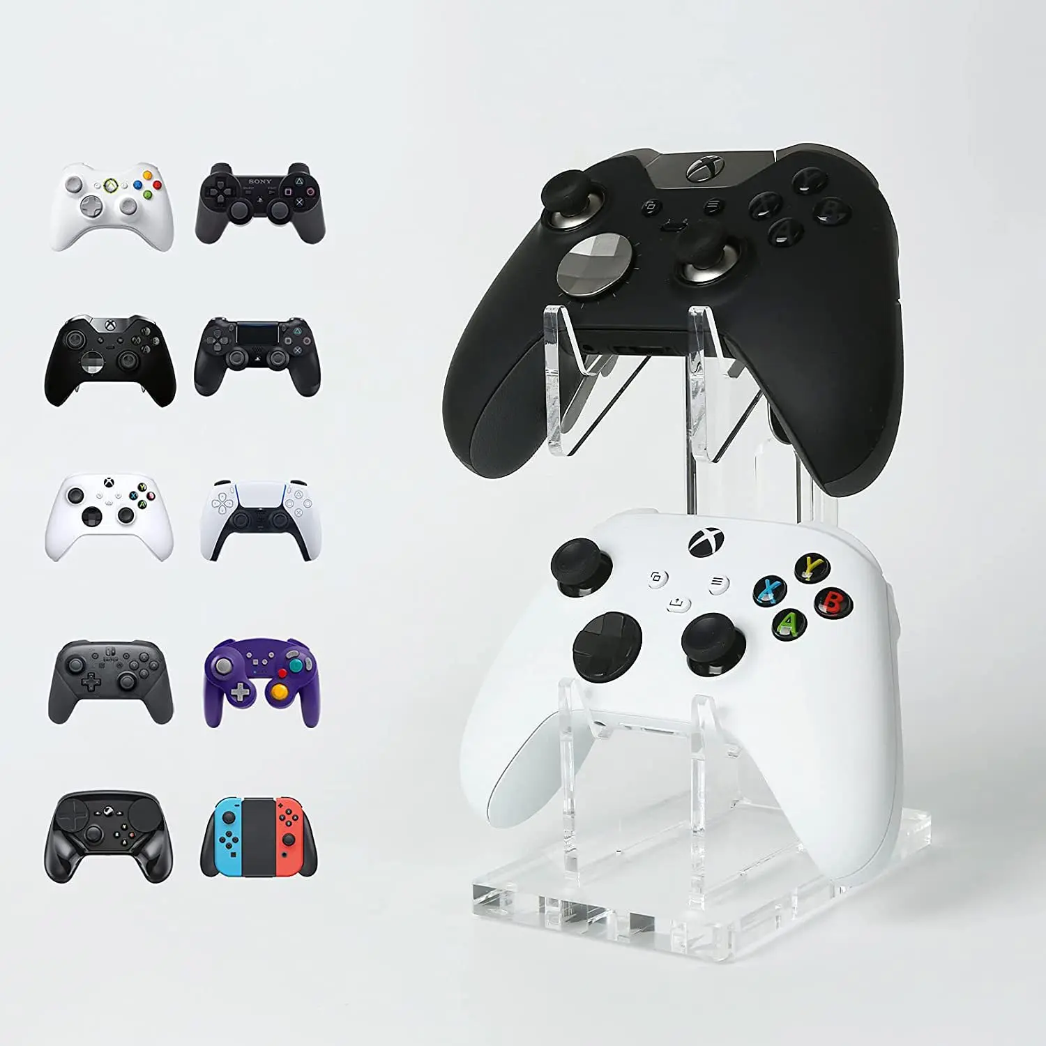 Подставка-держатель для двух контроллеров PS5 PS4, настольный прозрачный акриловый держатель для геймпада, крепление для джойстика для Xbox