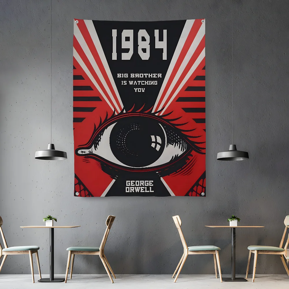 Флаг фильма G-George O-Orwell 1984 года для дома и сада, уличное украшение из микрофибры с принтом, художественный флаг, баннер