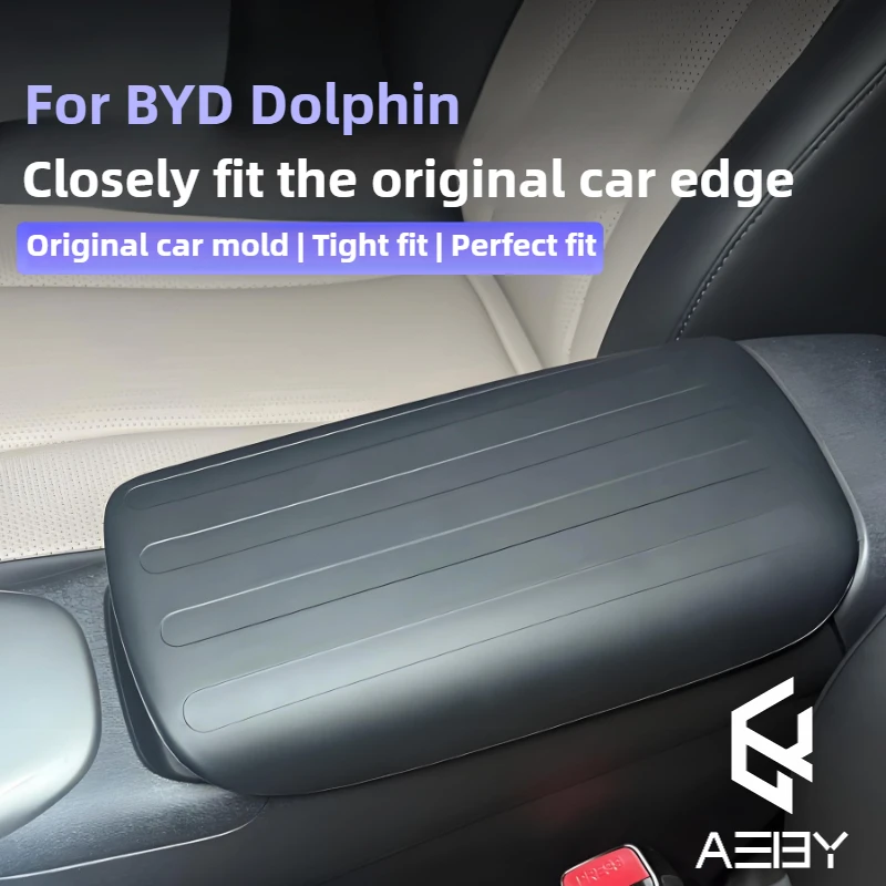 Фото AEBY для BYD Dolphin Smart Driving Edition 2025, автомобильный силиконовый подлокотник, пылезащитный чехол, защита подлокотника, водонепроницаемый №2