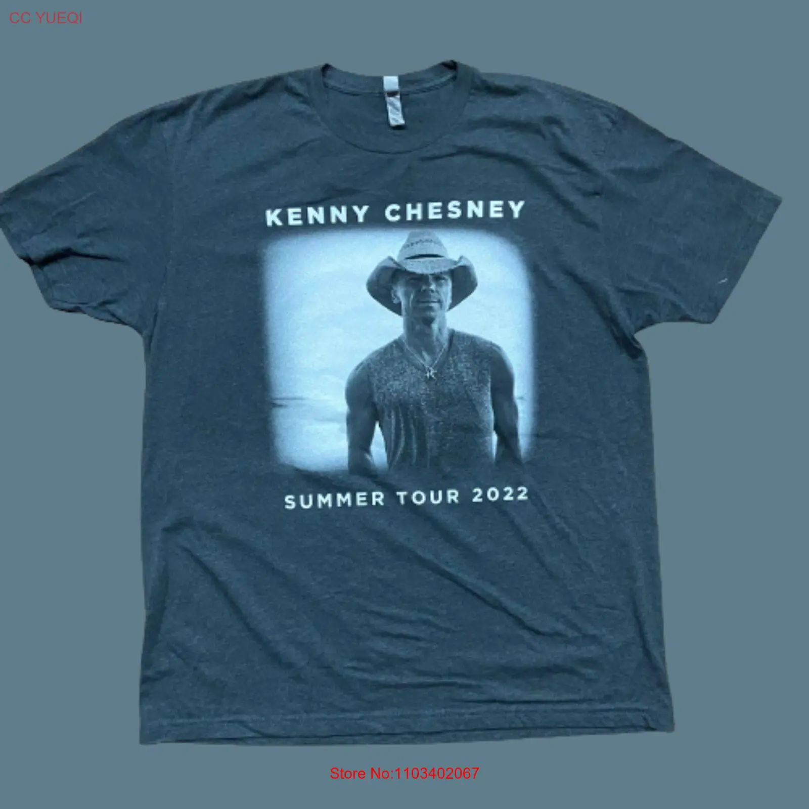 Холщовая футболка Kenny Chesney Here & Now Tour Concert Country Grey, мужская, размер XL