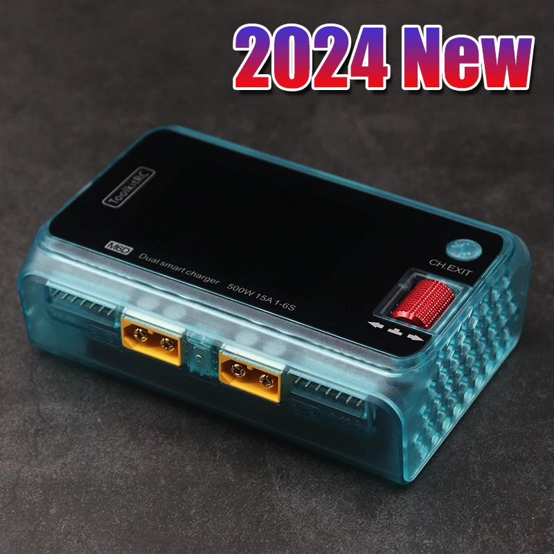 2024 Toolkitrc M6d 500 Вт 15a двухканальное мини-зарядное устройство разрядное устройство для 1-6s Lipo батареи Fpv модель запасные части