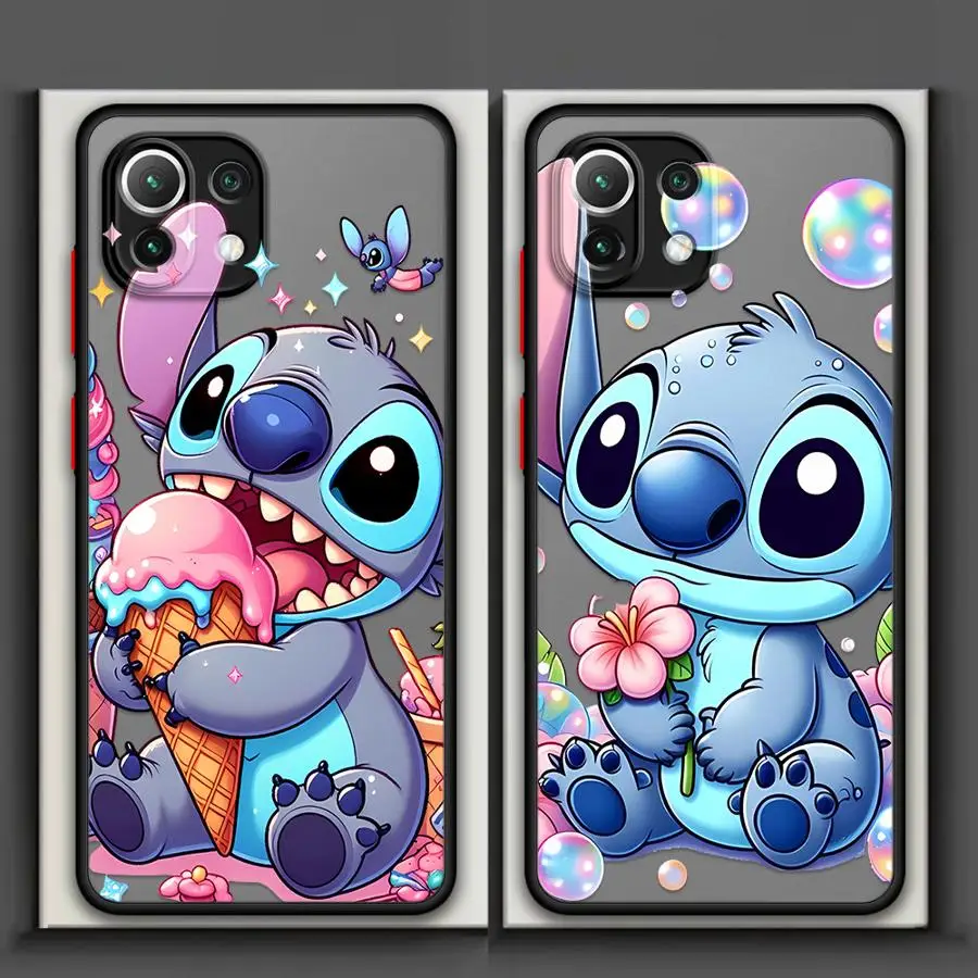 Чехол для телефона Cartoon Disney Cute Stitch для Xiaomi Mi 14 Pro 9T 10T 11T Pro 11 Lite 5G 11T 12T 12 13 Pro 13 Lite, матовый чехол сзади