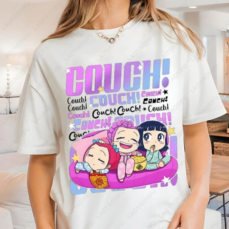 Фото Футболка в стиле аниме Couch Couch Kpop Music, индивидуальный подарок для фанатов, футболки с графикой Huntrix, персонализированный подарок, футболка Hunters Demon Kpop №2