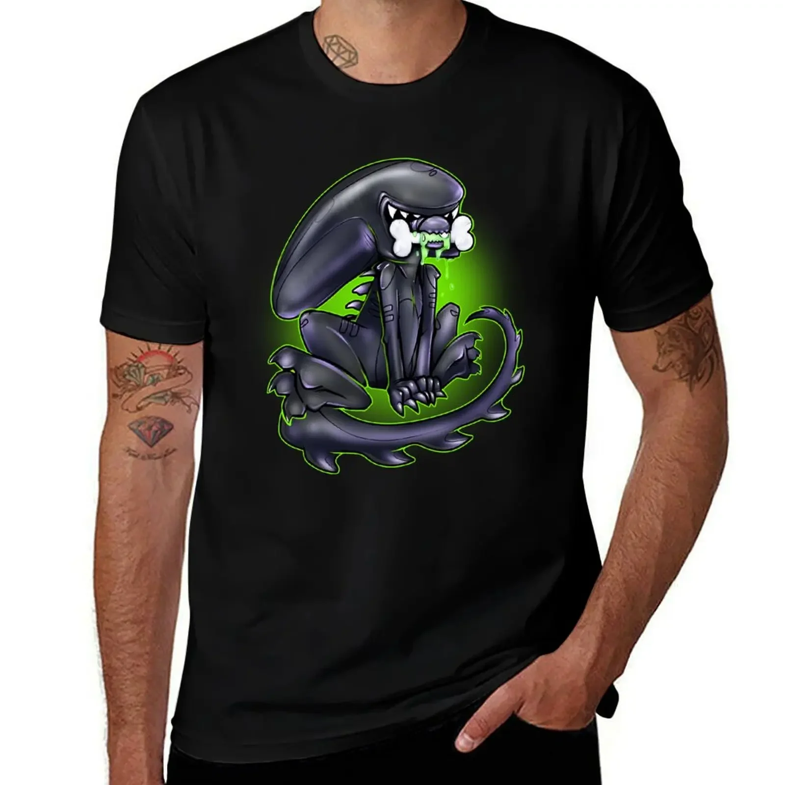 Футболка Alien Xeno для мальчиков, белая мужская одежда, мужские рубашки, футболка с рисунком