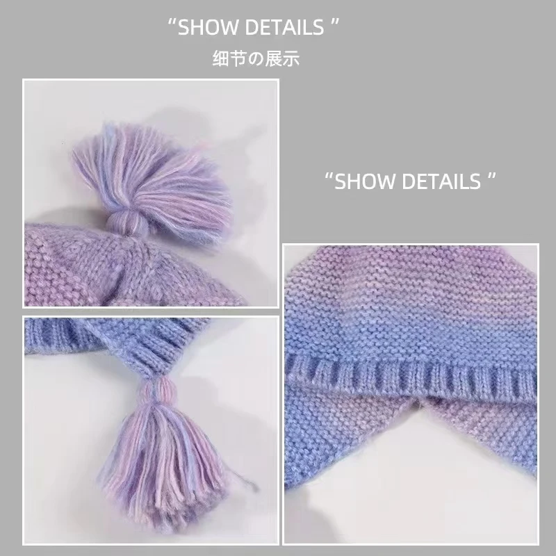 Sweet Dream-gorros de bombardero con trenza de personalidad para mujer, Джерси púrpura, cambio Gradual, Cara de themselves преми, peq (art.: 3920cf83c412d) - 3920cf83c412d