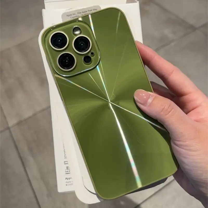 Трехцветный iPhone15promax чехол iPhone12 простой iPhone EXR креативный iPhone с большим отверстием iPhone14Plus Новый iPhone13 чехол iPhone11