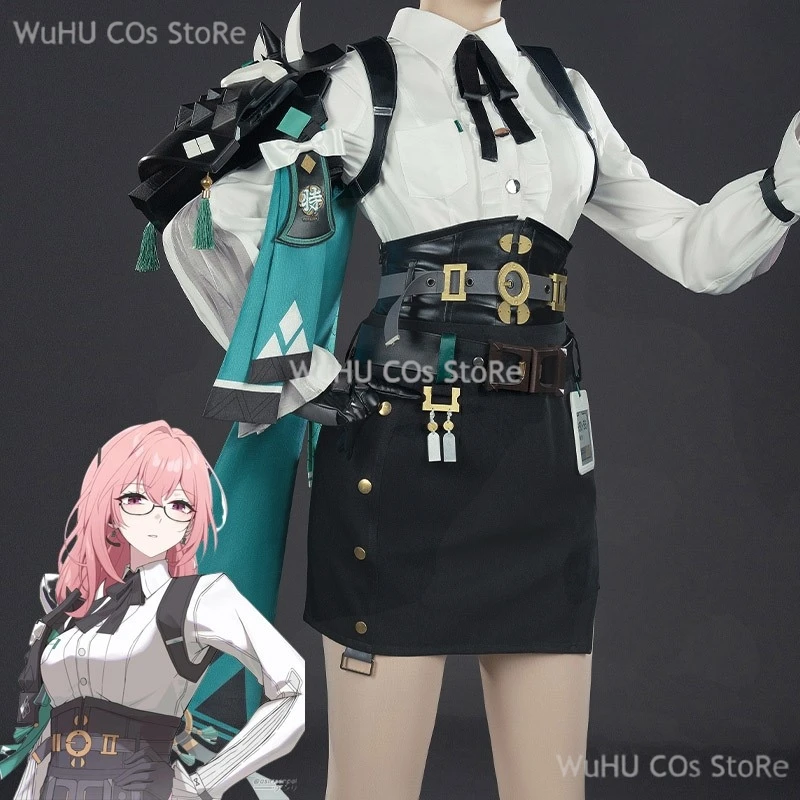 Игра Zenless Zone Zero Cos Tsukishiro Yanagi Косплей Костюм Платье Tsukishiro Yanagi Парик Обувь Haween Party Женский Реквизит