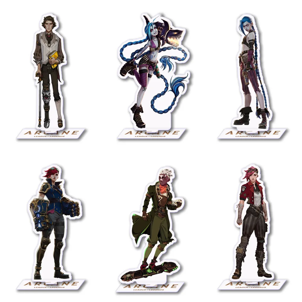 Arcane акриловая подставка League Of Legends Standee LOL Jinx фигурка модель Vi фигурка Ekko настольный дисплей украшение стоячий