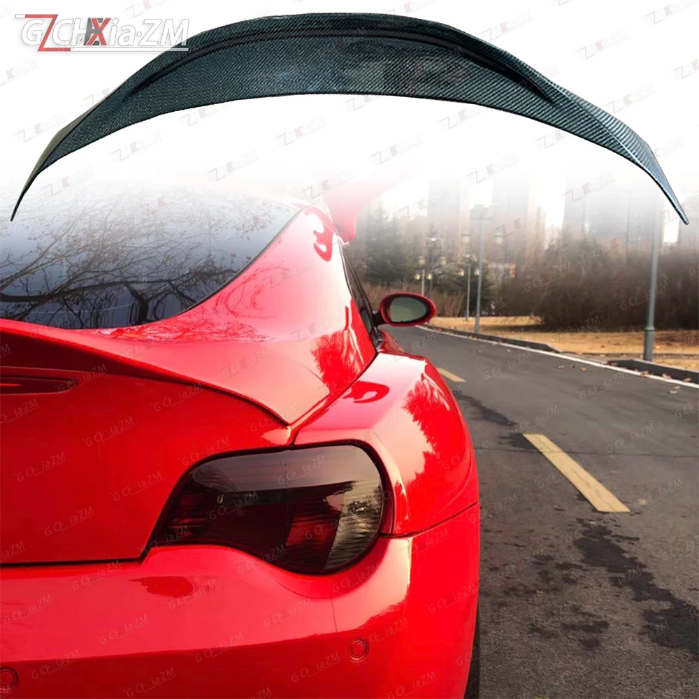 Фото Для 2004-2009 BMW Z4 E86 2-дверный Hardtop Coupe Высококачественный материал из углеродного волокна R-стиль Задний спойлер Крышка багажника автомобиля Хвостовое крыло №5