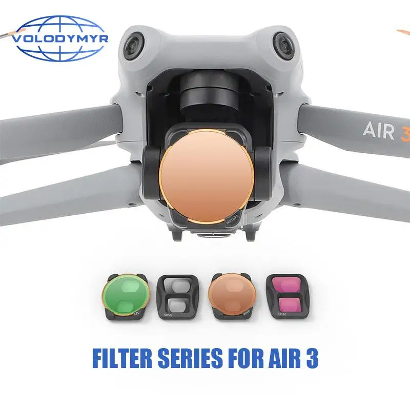 VOLODYMYR ND фильтр Sunnylife для DJI AIR 3, фильтр CPL, регулируемая вращающаяся оптическая стеклянная линза MCUV Nd 4/8/16/32-PL, набор фильтров