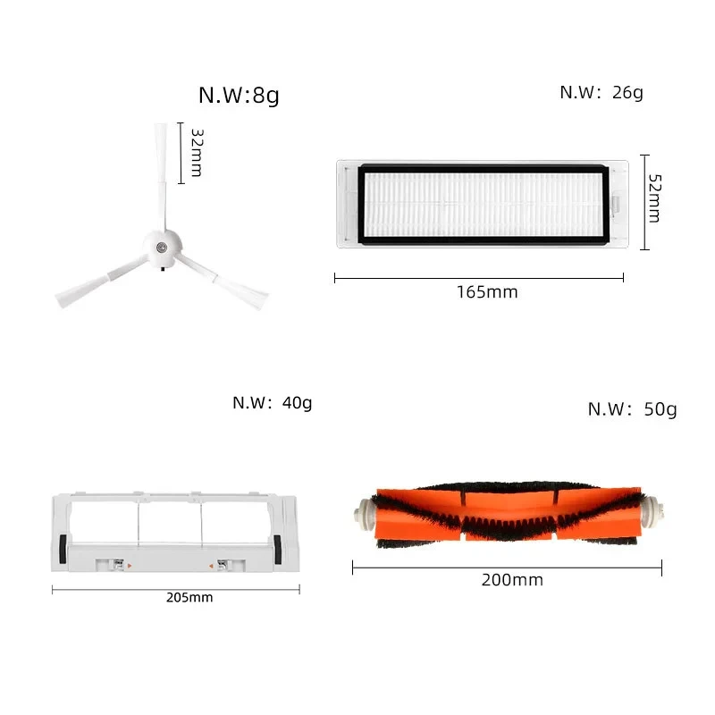 Основная боковая щетка для робота Xiaomi Mi 1/ 1S SDJQR01RR SDJQR02RR SDJQR03RR Roboeock E3, S4, S4 Max, аксессуары для пылесоса S5