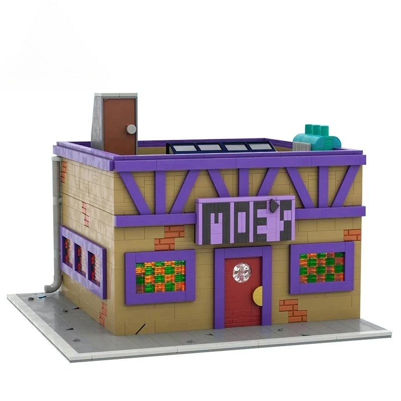Строительные блоки MOC Симпсоны, наборы корпусов, Мой-таверна, модель, креативный дом, строительная игрушка, детская игрушка, рождественские подарки, кирпич