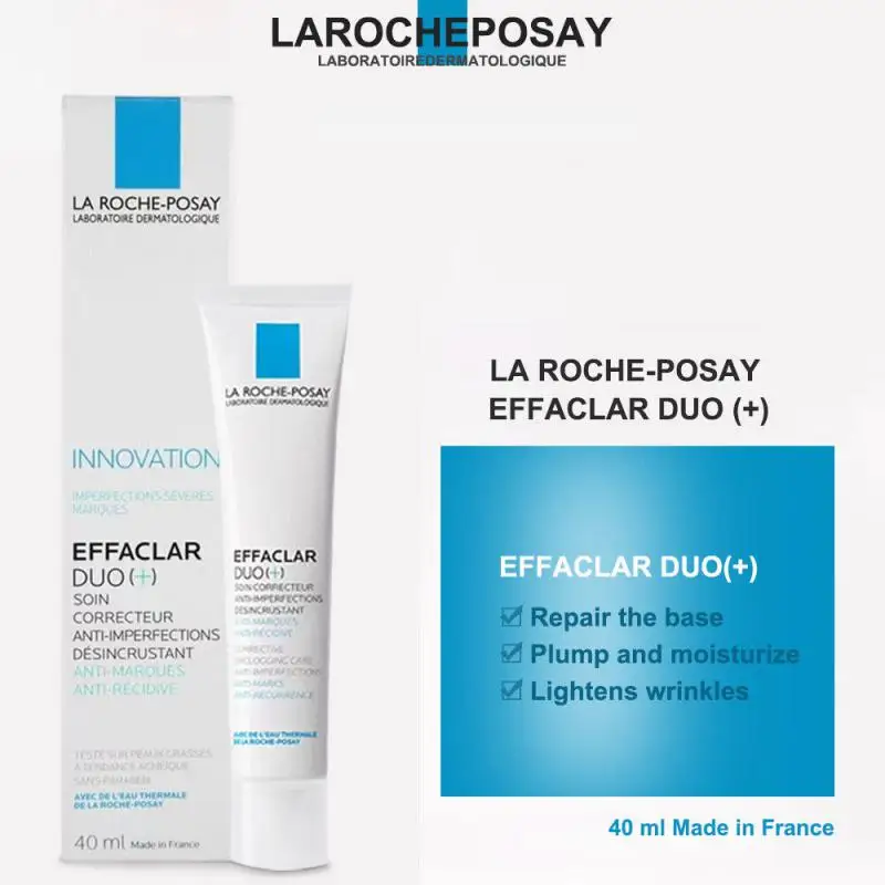 Отбеливающий крем La Roche Posay Effaclar Duo для удаления прыщей, увлажняющий крем для жирной кожи, уход за кожей лица, 40 мл