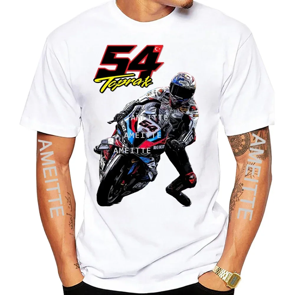 Новая футболка Toprak Razgatlioglu 54 GP Race Legend, мужская футболка с короткими рукавами для мальчиков, спортивные повседневные белые топы, футболки для езды на мотоцикле