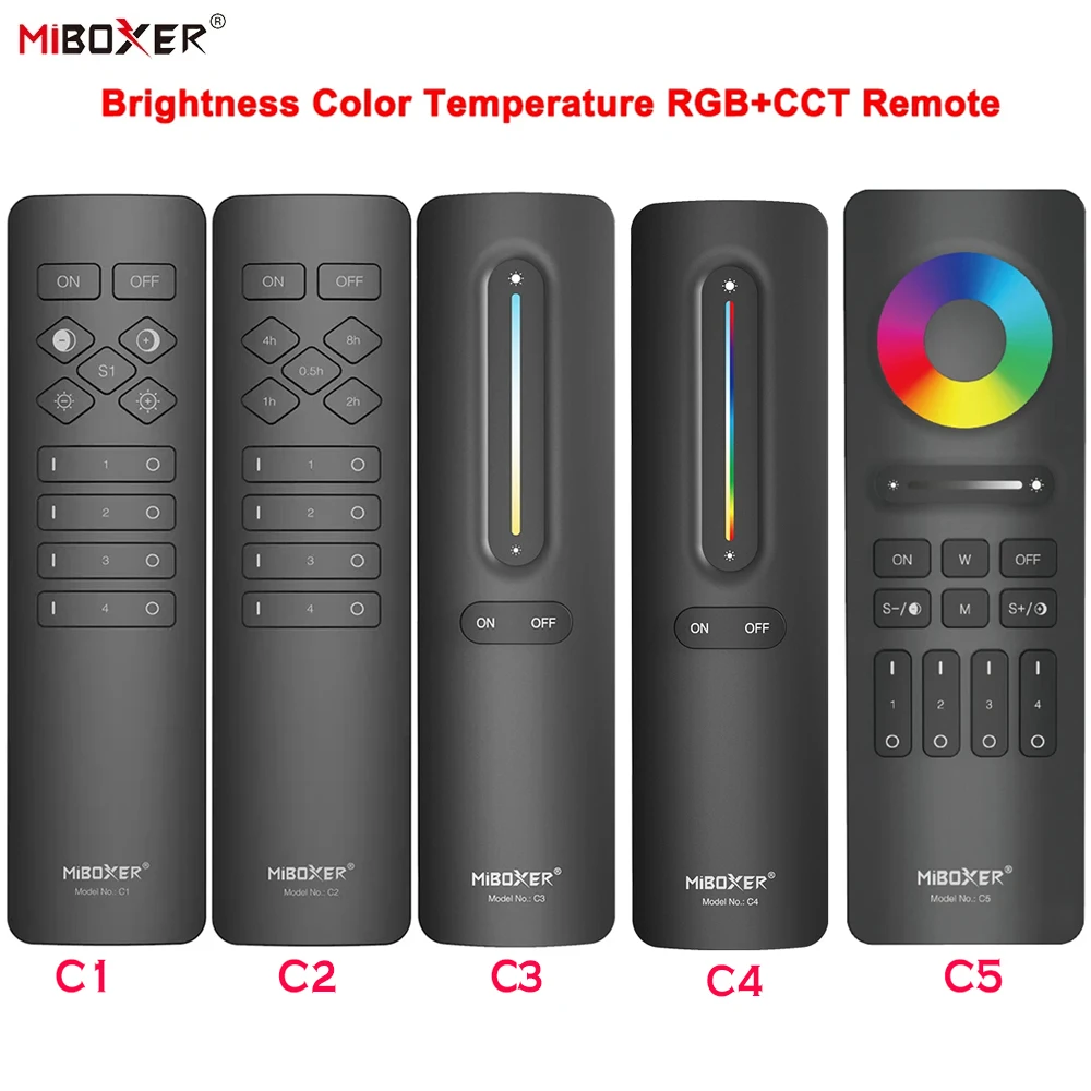 Miboxer 2.4G RF беспроводной цветовой температуры/RGBCCT пульт дистанционного управления с продуктами серии MiBoxer 2.4G