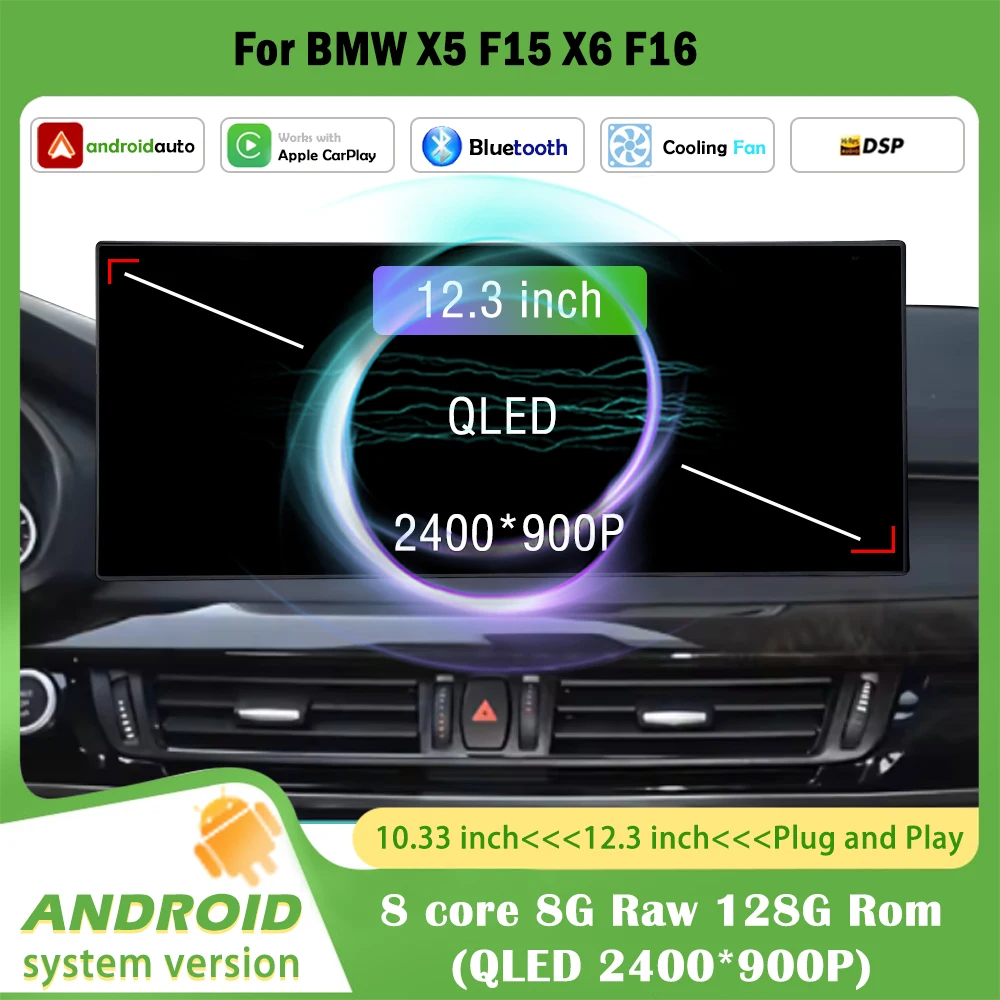 Автомобильный радиоприемник с ОС Android для BMW X5 F15 X6 F16 2014-2018 NBT/EVO, система мультимедийного плеер, навигация, GPS 4G BT Carplay, автоинструменты