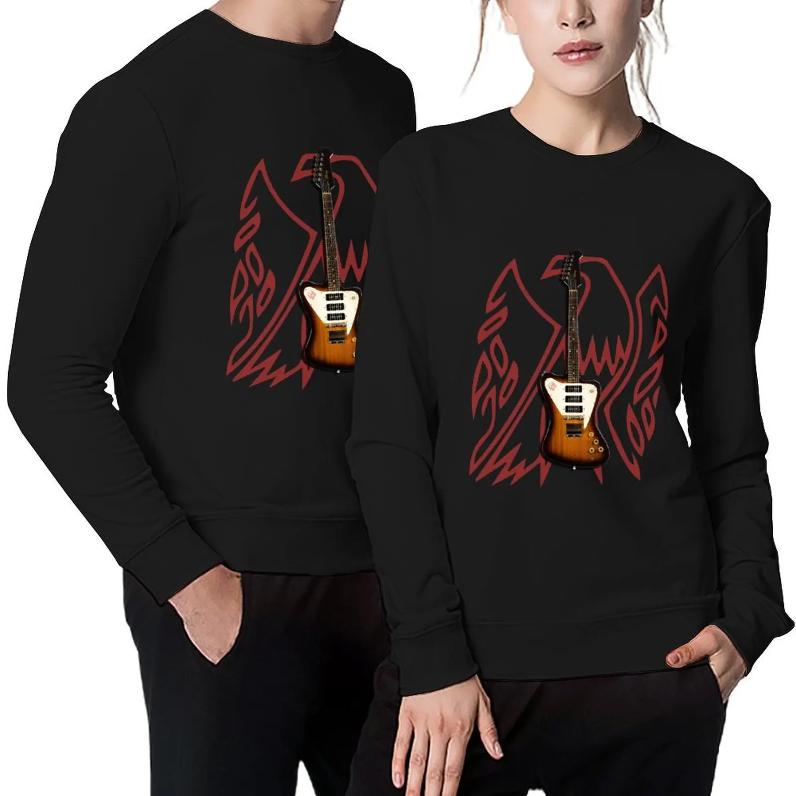 Классический пуловер с гитарой The Firebird, мужское пальто, осенняя одежда, мужская одежда, толстовка мужская
