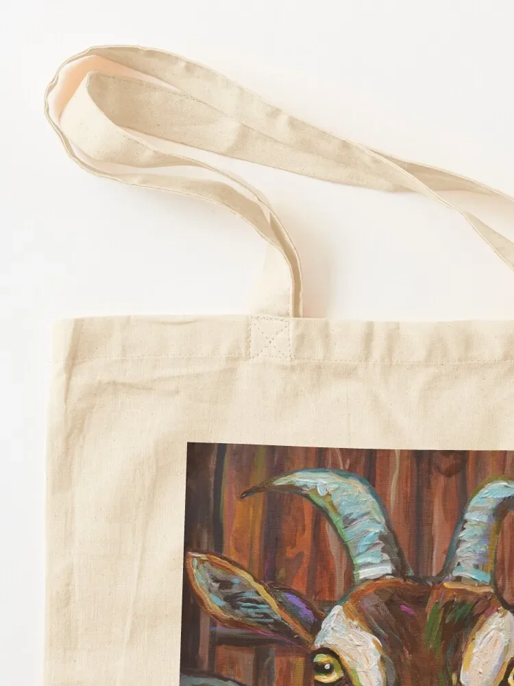 Фото Dairy Goat in a Barn by Robert Phelps Tote Bag Сумка-шоппер женская Большие сумки для женщин Тканевые сумки №3