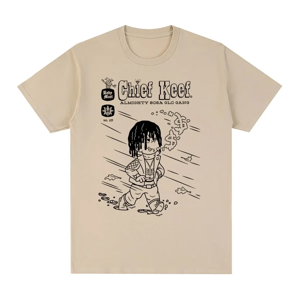 Винтажная Футболка Chief Keef в стиле Харадзюку, летняя модная уличная одежда в стиле хип-хоп, Хлопковая мужская футболка, новая футболка, женские топы