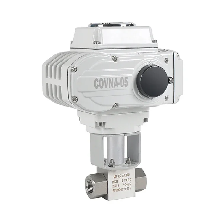COVNA DN10 3/8 дюйма 2-ходовой 24 В постоянного тока 5000PSI шаровой кран высокого давления из нержавеющей стали 316 с моторизованным шаровым краном