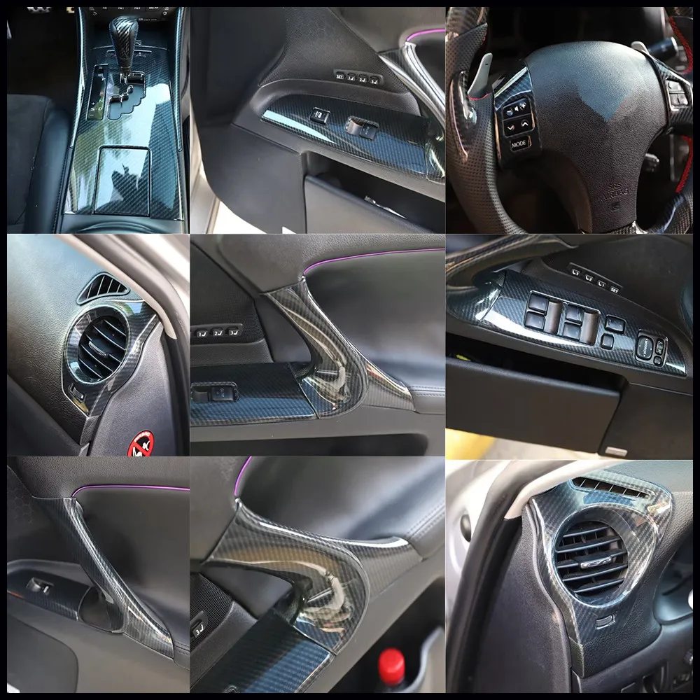 Автомобильные наклейки для Lexus IS250 IS300 2006 2007 2008 2009 2010 2011 левосторонний привод двери подлокотника