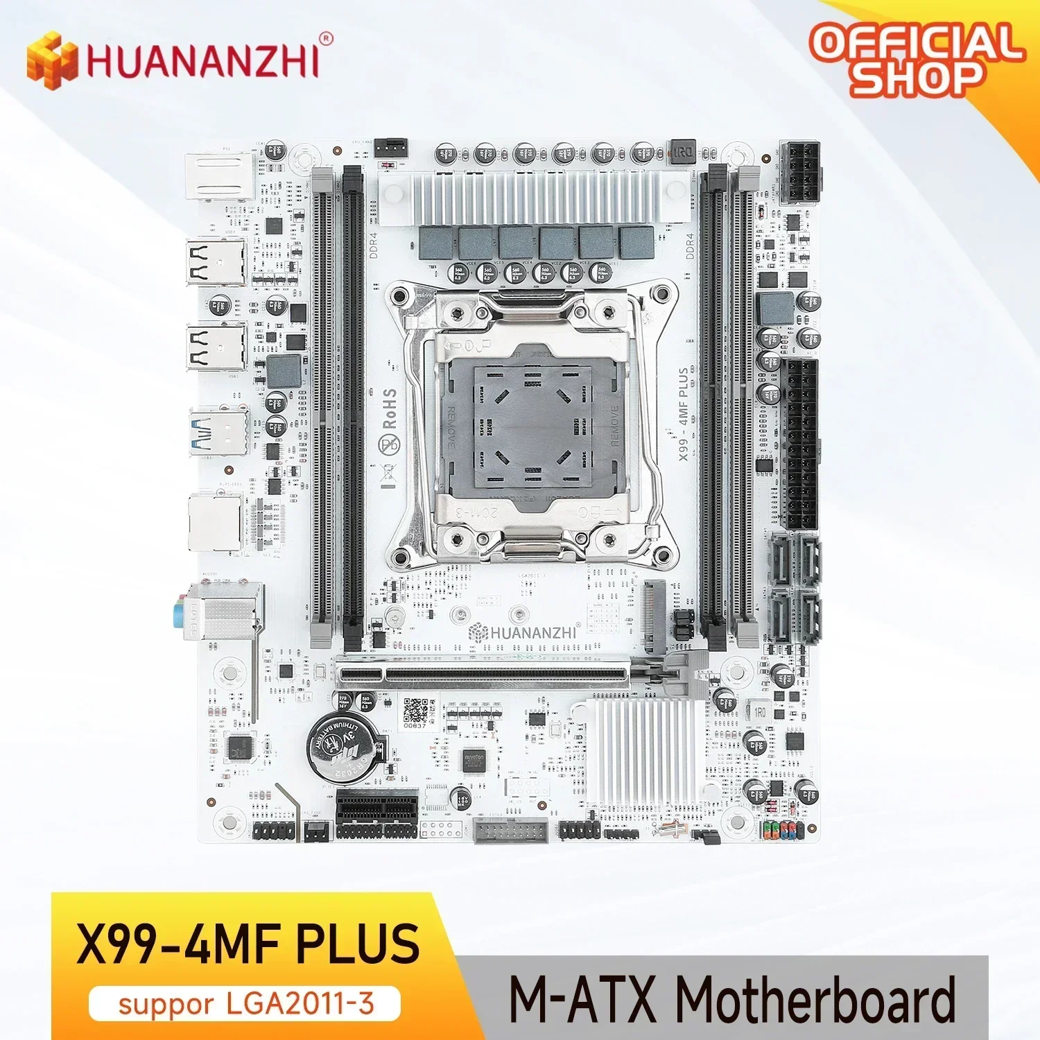 HUANANZHI X99 4MF PLUS LGA 2011-3 XEON X99 Материнская плата Intel E5 2620 2640 2666 2678 V3 V4 с поддержкой DDR4 RECC NON-ECC Память NVME