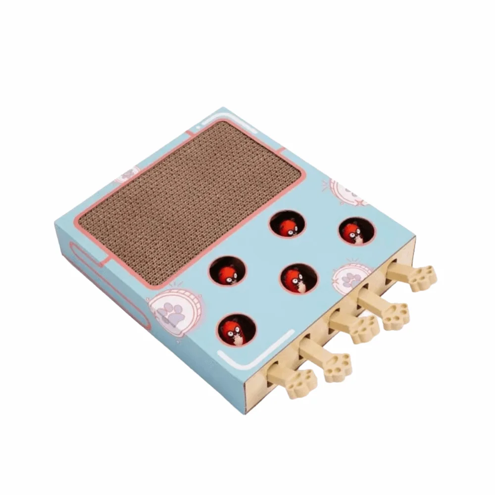 Игрушка для хомяка из гофрированной бумаги с игрушкой-качалкой, интерактивная когтеточка для кошек, картонные игрушки, прочная интегрированная игрушка