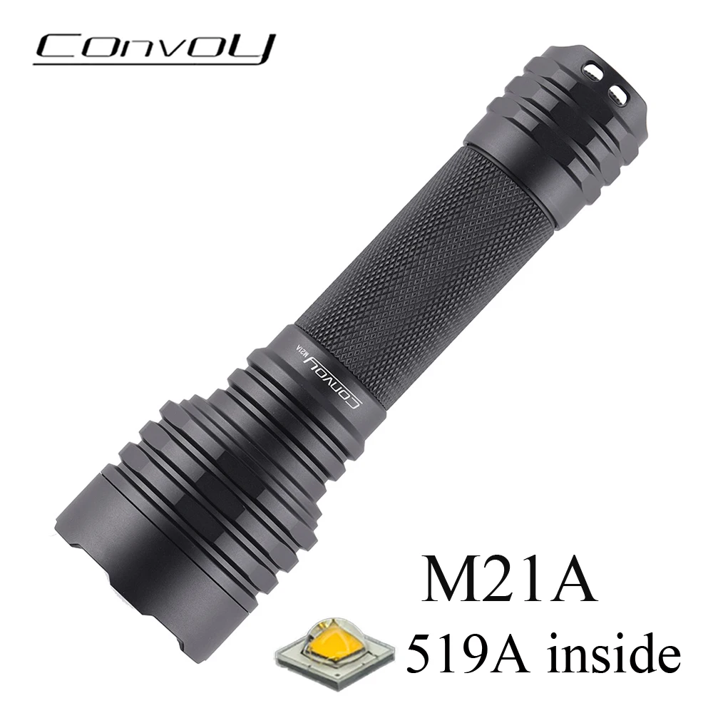 Фонарик Convoy M21A 519A Led Lanterna 21700, мощный фонарь для кемпинга, охоты, рыбалки, фонаря Портативное освещение