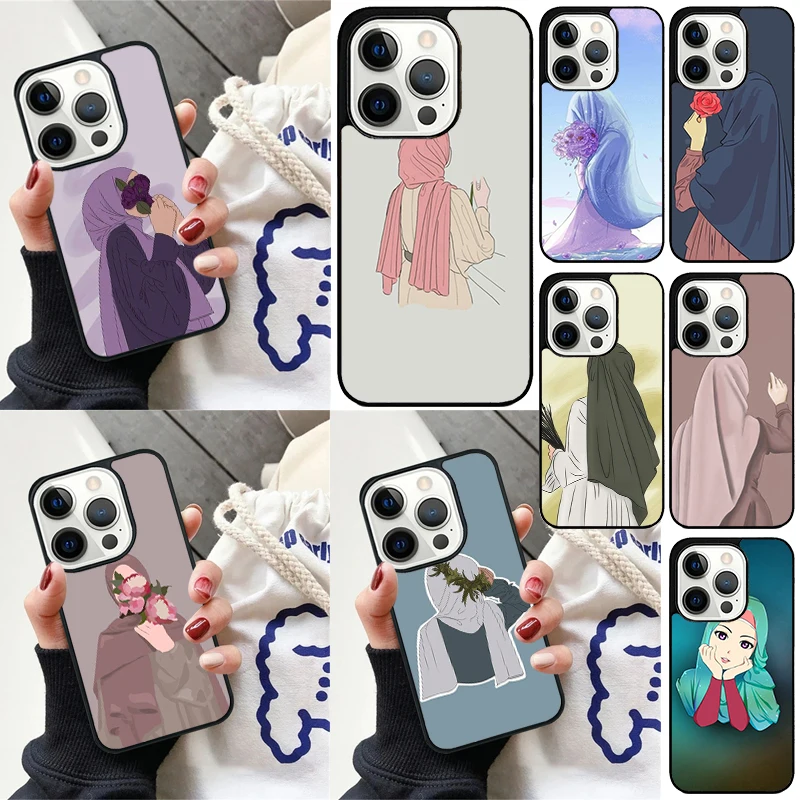 Исламский мусульманский чехол для телефона Hijabi для девочек iPhone 15 14 12 13 mini 6 7 8 PLUS X XS XR 11 PRO MAX SE 2020, Обложка, чехлы, оболочка