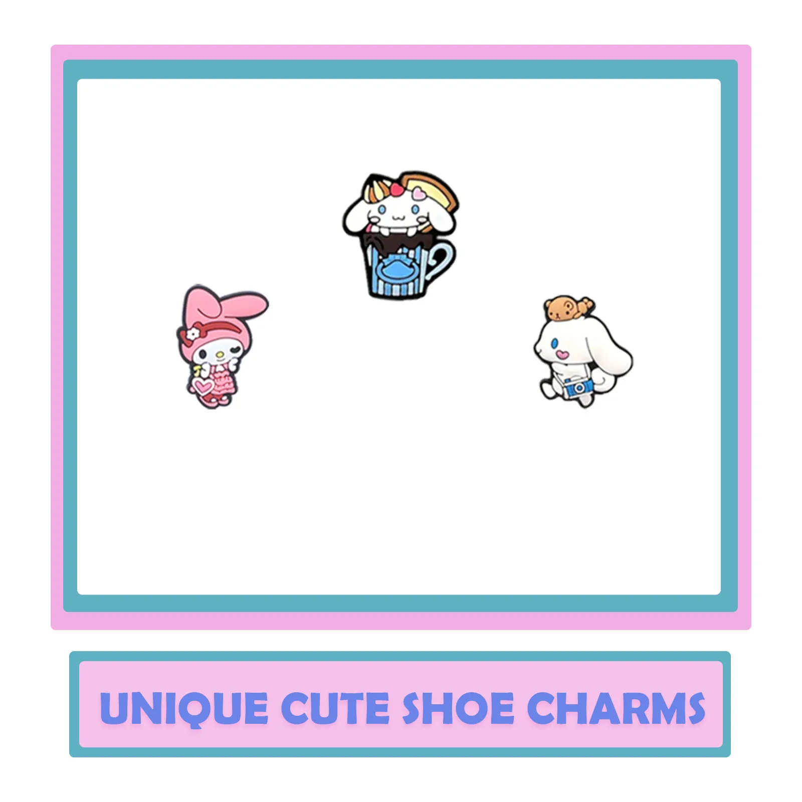 Фото Miniso Sanrio Series Подвески Для Обуви Случайная Упаковка 10/20/30 Шт. Высококачественные Украшения Для Обуви Из ПВХ DIY Акс... №2