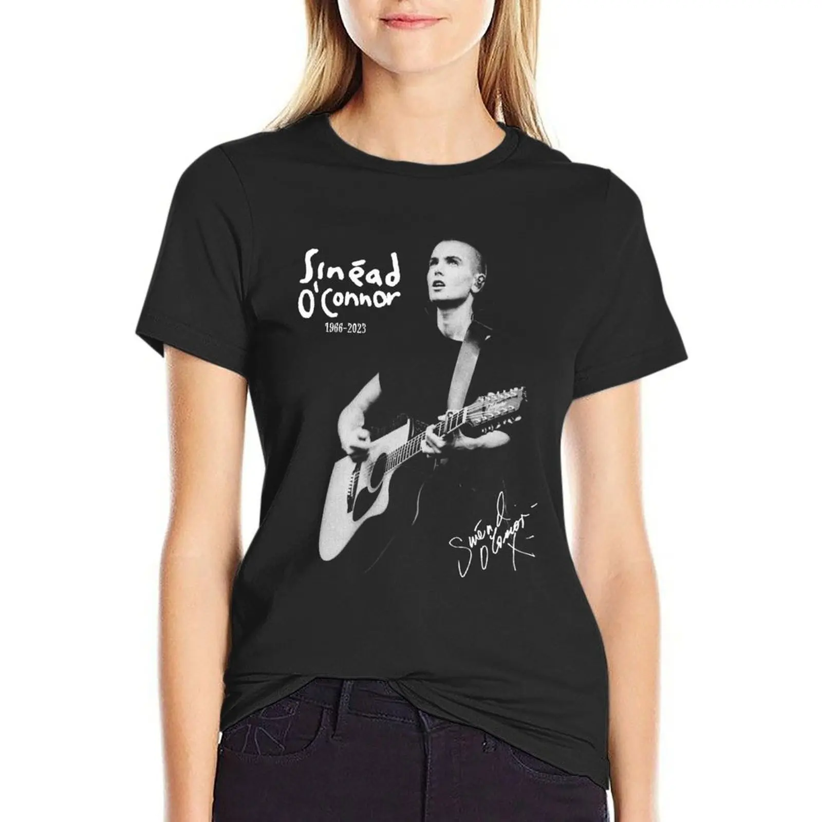 Винтажная футболка Sinead O'connor с изображением певицы и музыки, черные летние топы с животным принтом, рубашки для тренировок для женщин