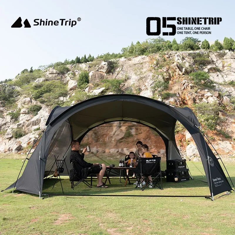 ShineTrip, наружная круглая фотопалатка, мультиплеер, водонепроницаемый, солнцезащитный, для кемпинга, большой корпус, тканевый сетчатый купол, набор