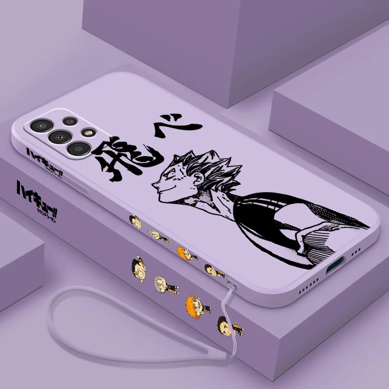 Красивый чехол Haikyuu с анимацией для Samsung A 03 13 14 22 23 24 32 33 34 52 53 54 72 73 Lite
