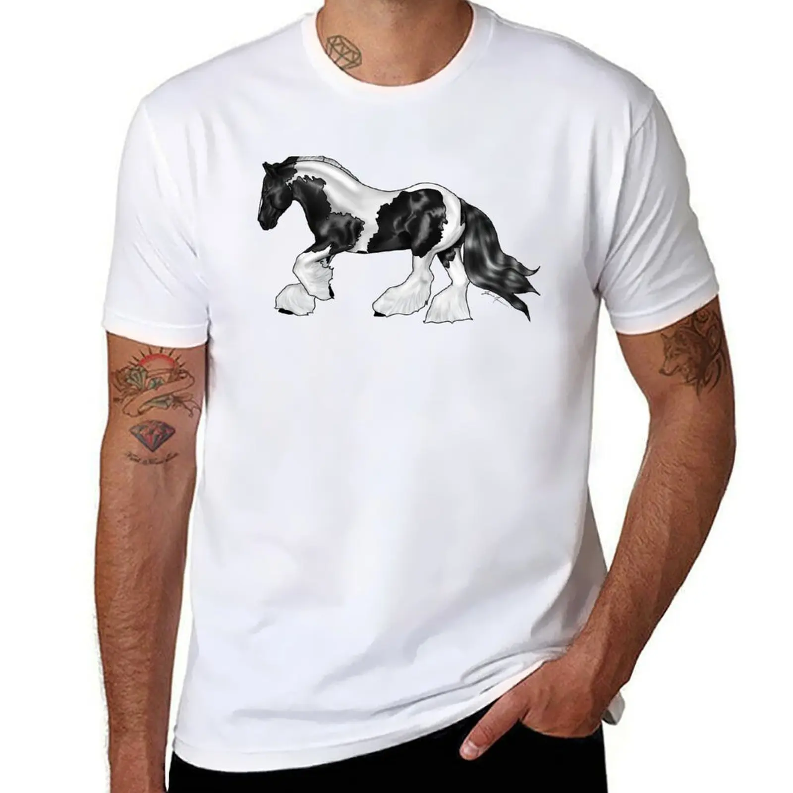 Футболка Jaxon the Gypsy Stallion, персонализированные забавные футболки, хлопковая футболка