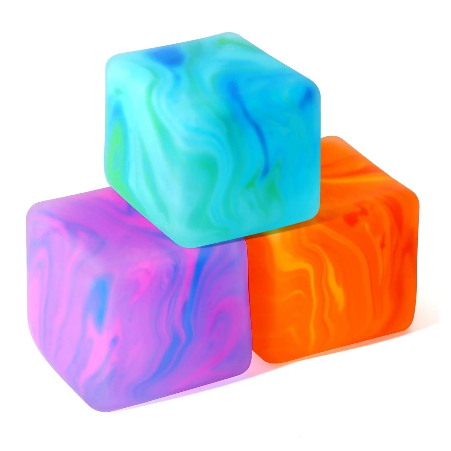 Stress Cube Squishy Toys Непоседа Squeeze Square для детей и взрослых Солодовый сахар Медленно растущая сенсорная игрушка для снятия стресса СДВГ Игрушки антистресс