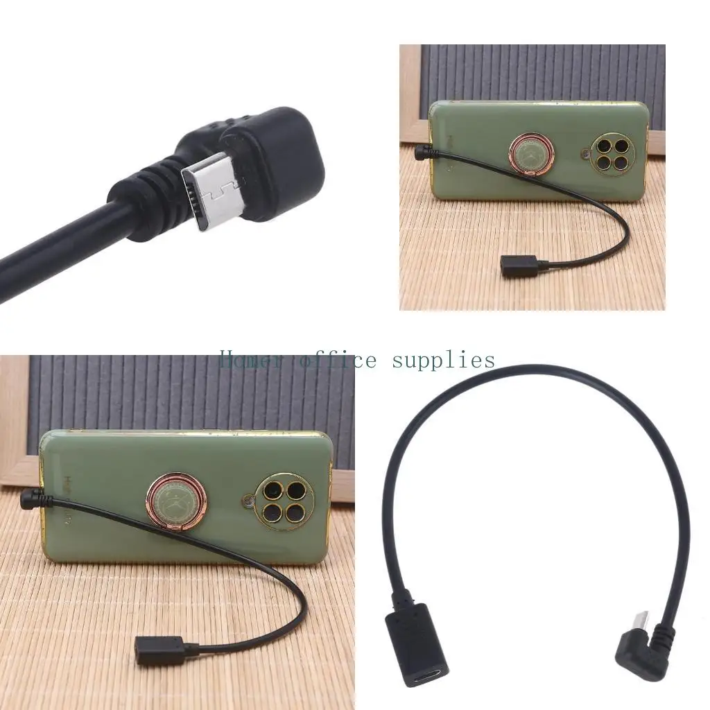 K43B 30CM 180 -градусный U -образный тип C Type C до Micro USB -зарядного кабеля для таблетки для мобильного телефона Micro USB