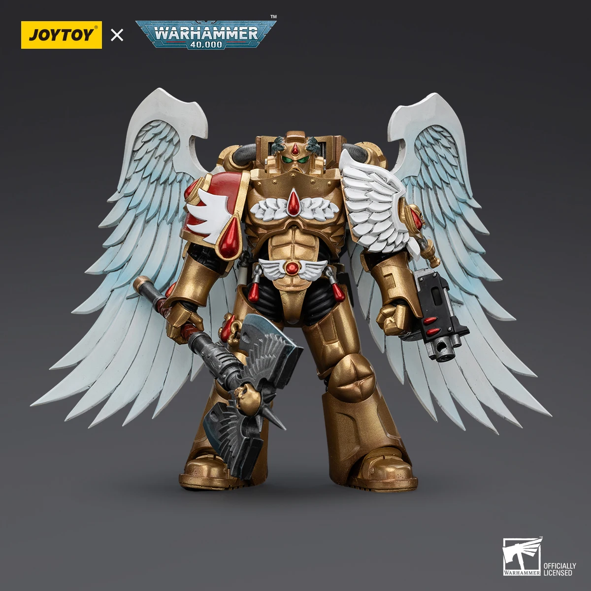 [В наличии] JOYTOY Warhammer 40,000 1/18 Фигурка Blood Angels Sanguinary Guard с коллекциями моек Encarmine Axe