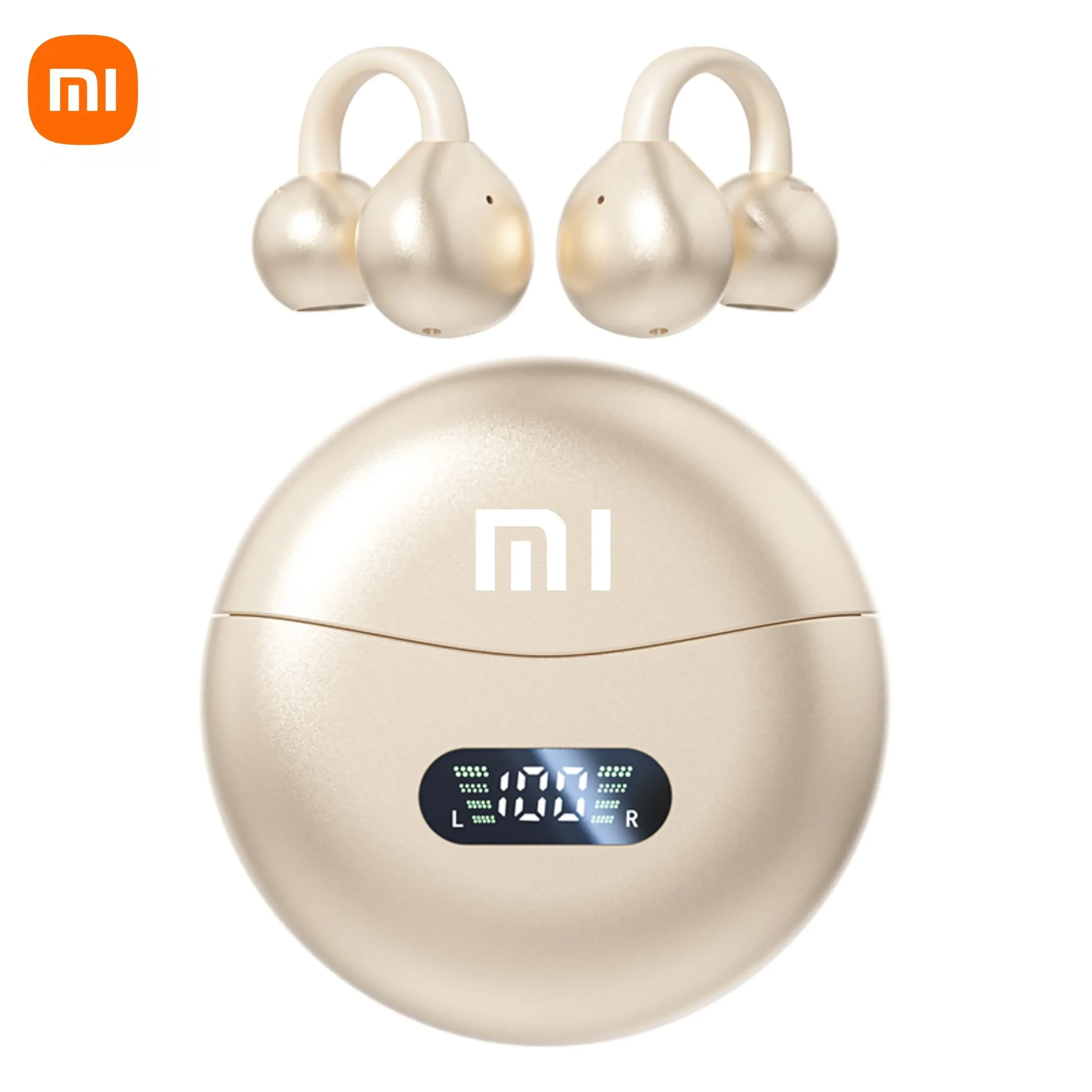 Наушники Xiaomi M79 с костной проводимостью, Bluetooth 5,4, наушники-вкладыши с зажимом для ушей, удобные водонепроницаемые спортивные гарнитуры с цифровым дисплеем
