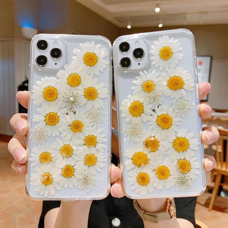 Фото Прозрачный чехол для телефона с сухими цветами для iphone 11 12 13 14 mini Pro Max XS X XR 7 8 14 13 plus SE 2020, мягкие противоударные чехлы №3
