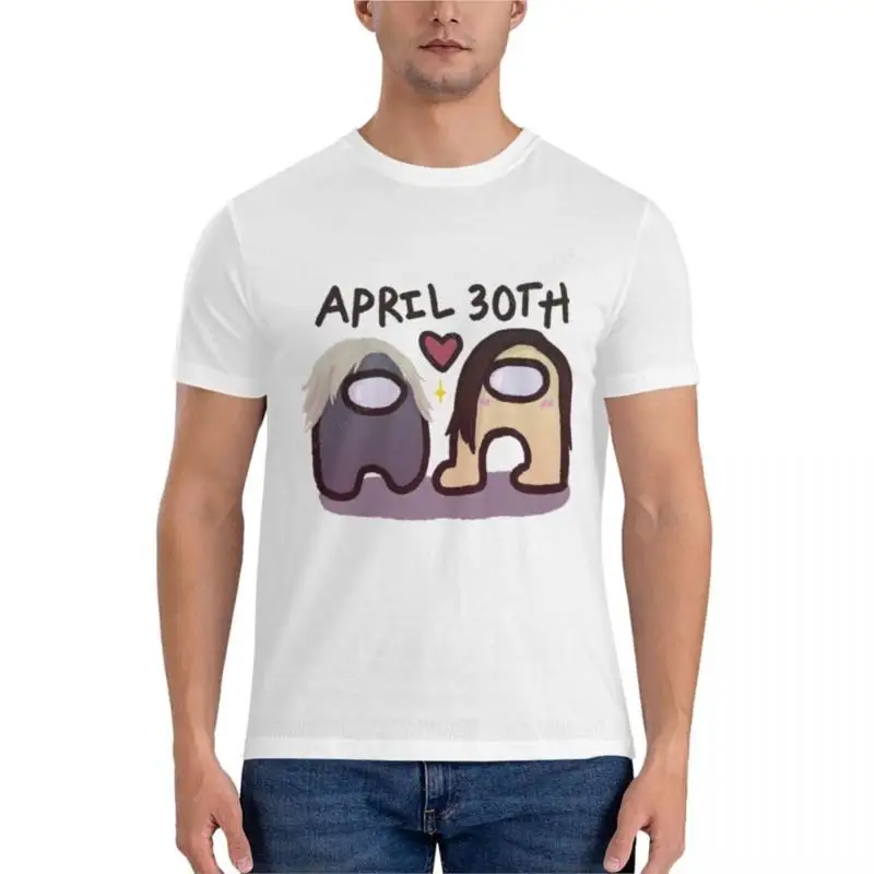 Мужские футболки, хлопковая Футболка teeshirt 30 апреля, Классическая футболка с животным принтом для мальчиков, футболка на заказ