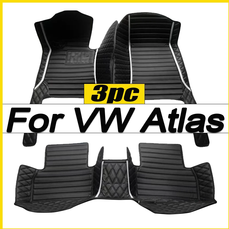 Автомобильные коврики для Volkswagen VW Atlas Teramont CA1 2017 ~ 2022, автомобильные внутренние детали, напольный ковер, роскошный кожаный коврик, автомобильные аксессуары