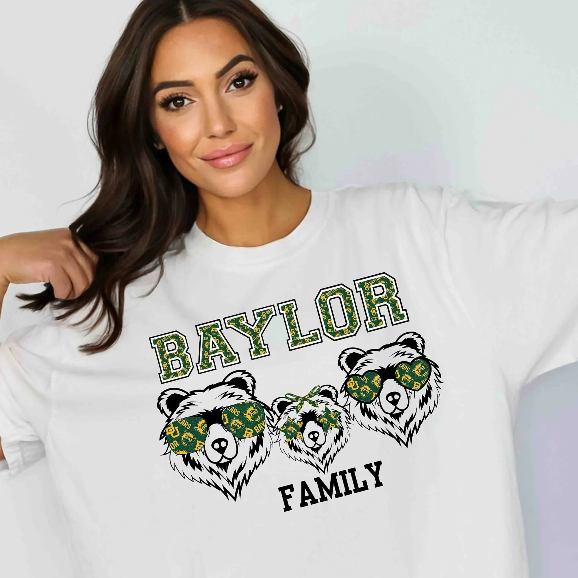 Семейная рубашка Baylor Bear Bella Canvas, рубашка для дня игры BU, футболка Bu, футболка для Бэйлора, товары для Бэйлора с медведями, товары BU, товары для Боблора, Бэйлор